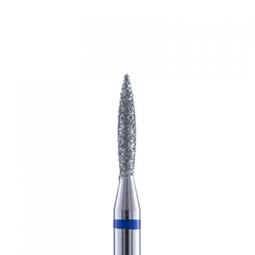 Бор алмазный пламевидный средней зернистости, диаметром 1,6 мм. синяя насечка, Myslitsky-nail