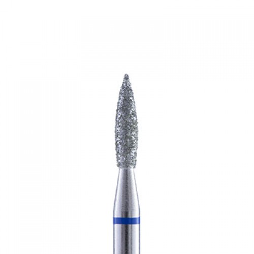 Бор алмазный пламевидный средней зернистости, диаметром 2,1 мм. синяя насечка, Myslitsky-nail