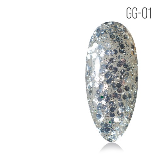 Гель-лак. Коллекция «Glitter Gel» № 01 MIO Nails 5 мл