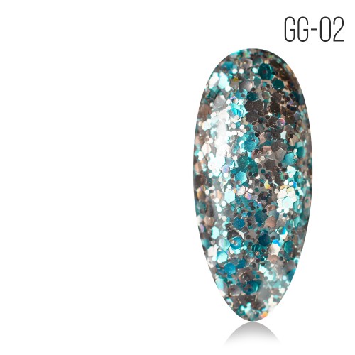 Гель-лак. Коллекция «Glitter Gel» № 02 MIO Nails 5 мл