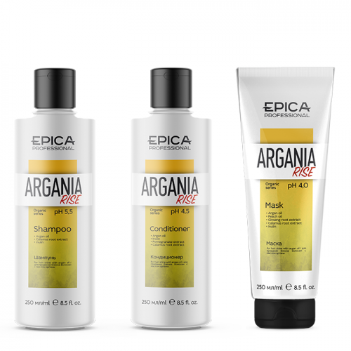 EPICA Professional Набор Argania Rise Organic (шампунь 250мл + кондиционер 250мл + маска 250мл)