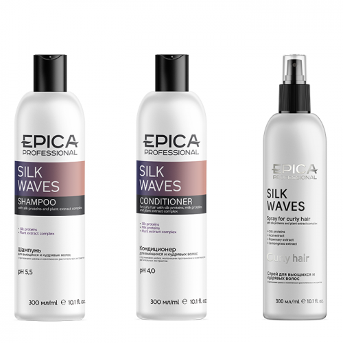 EPICA Professional Набор Silk Waves (шампунь 300мл + кондиционер 300мл + спрей 300мл)