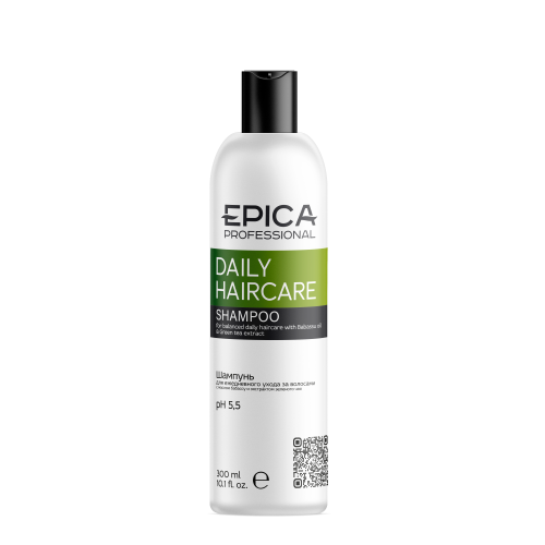 EPICA Professional Daily Haircare Шампунь для ежедневного ухода с маслом бабассу и экстрактом зеленого чая, 300 мл
