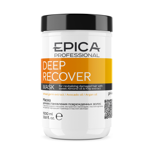 EPICA Professional Deep Recover Маска для восстановления повреждённых волос с маслом сладкого миндаля и экстрактом ламинарии,1000мл