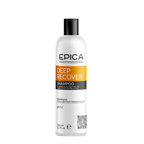 EPICA Professional Deep Recover Шампунь для восстановления повреждённых волос маслом сладкого миндаля и экстрактом ламинарии, 300 мл.
