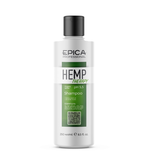 EPICA Professional Hemp therapy ORGANIC Шампунь для роста волос с маслом семян конопли, AH и BH кислотами 250 мл.