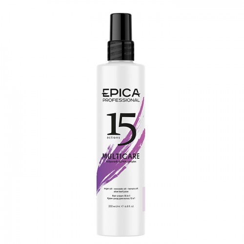 EPICA Professional Multi Care 15 в 1 Несмываемый крем-уход для волос комплексом Actipone® ALPHA PULP, 200мл