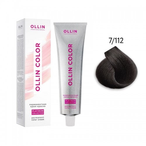 OLLIN COLOR Platinum Collection  7/112 100 мл Перманентная крем-краска для волос