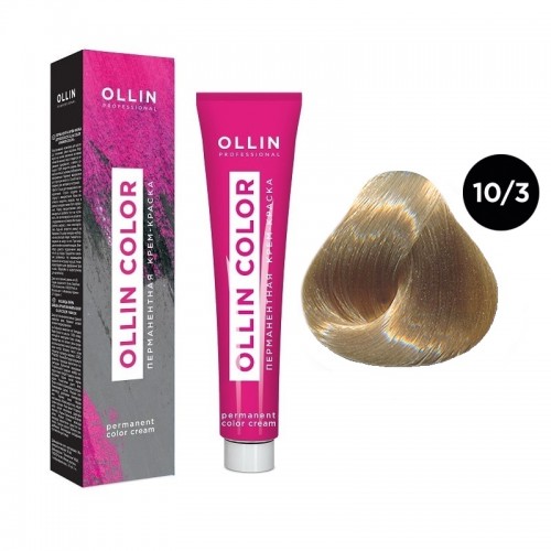 OLLIN COLOR 10/3 светлый блондин золотистый 100 мл Перманентная крем-краска для волос