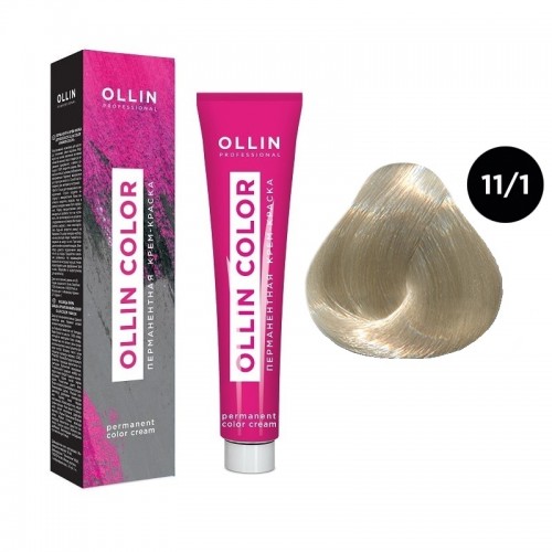 OLLIN COLOR 11/1 специальный блондин пепельный 100 мл Перманентная крем-краска для волос