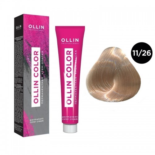 OLLIN COLOR 11/26 специальный блондин розовый 100 мл Перманентная крем-краска для волос