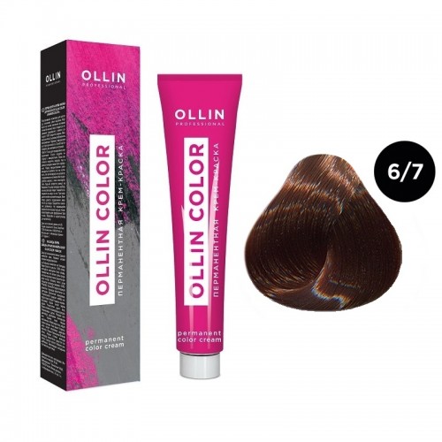 OLLIN COLOR  6/7 темно-русый коричневый 100 мл Перманентная крем-краска для волос