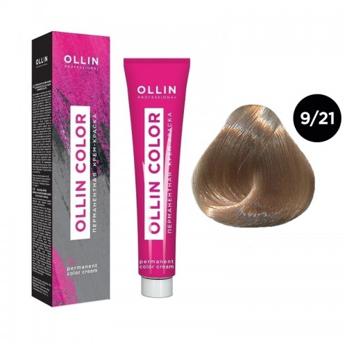 OLLIN COLOR  9/21 блондин фиолетово-пепельный 100 мл Перманентная крем-краска для волос
