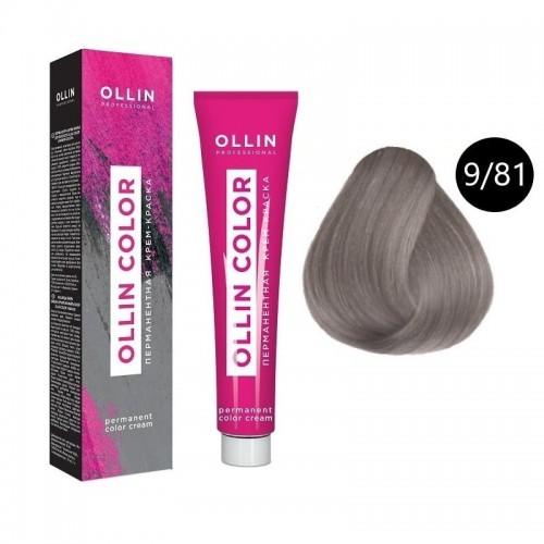 OLLIN COLOR  9/81 блондин жемчужно-пепельный 100 мл Перманентная крем-краска для волос