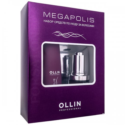 OLLIN MEGAPOLIS Набор (Шампунь на основе черного риса 200мл + Активный комплекс 7 в 1 30мл)