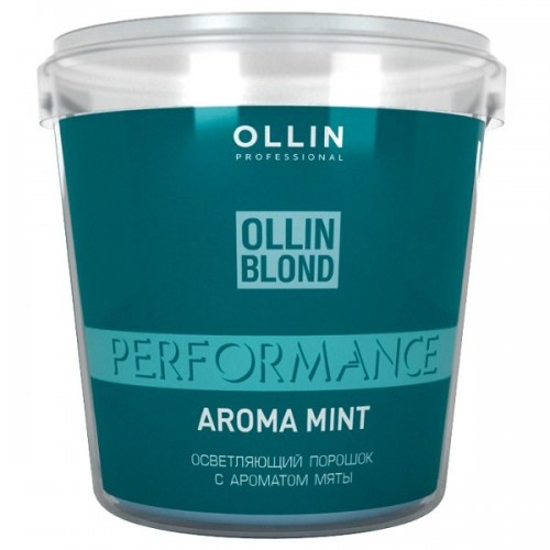 OLLIN BLOND PERFORMANCE Aroma Mint Осветляющий порошок с ароматом мяты 500г/ Blond Powder With Mint 