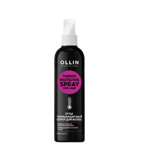 OLLIN STYLE Термозащитный спрей для выпрямления волос 250мл/ Thermo Protective Hair Straightening Sp