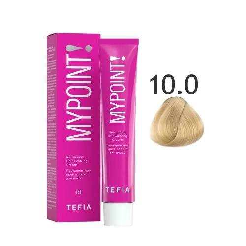 MYPOINT Перманентная крем-краска для волос 10.0 экстра светлый блондин натуральный,60 мл