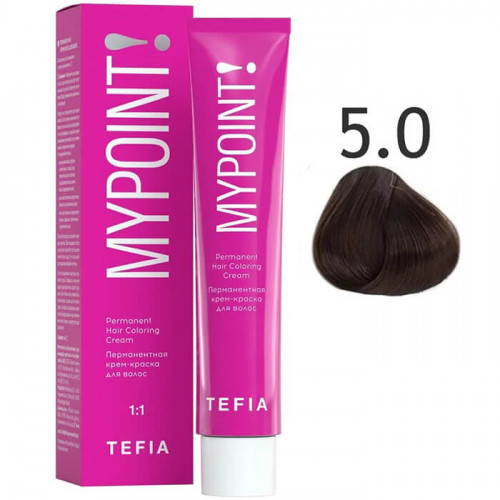 MYPOINT Перманентная крем-краска для волос 5.0 светлый брюнет натуральный,60 мл