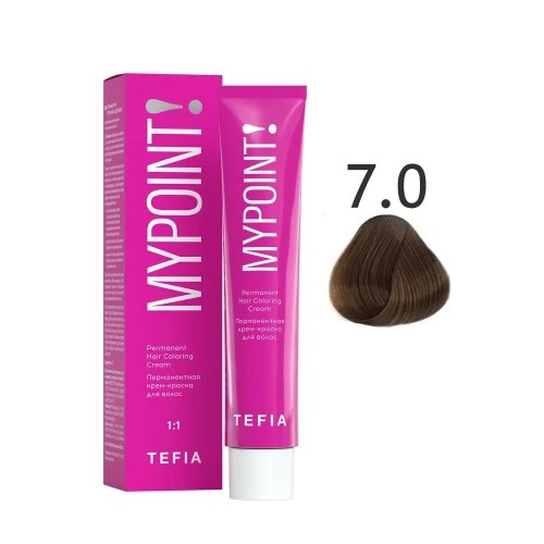 MYPOINT Перманентная крем-краска для волос 7.0 блондин натуральный,60 мл