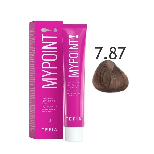 MYPOINT Перманентная крем-краска для волос 7.87 блондин коричнево-фиолетовый,60 мл