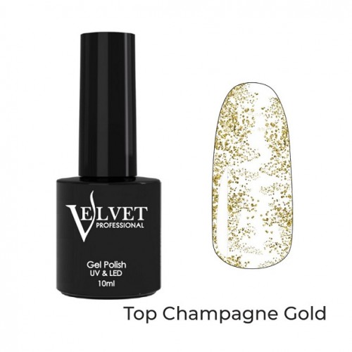 Velvetime, Top Champagne Gold (10 ml) матовый 