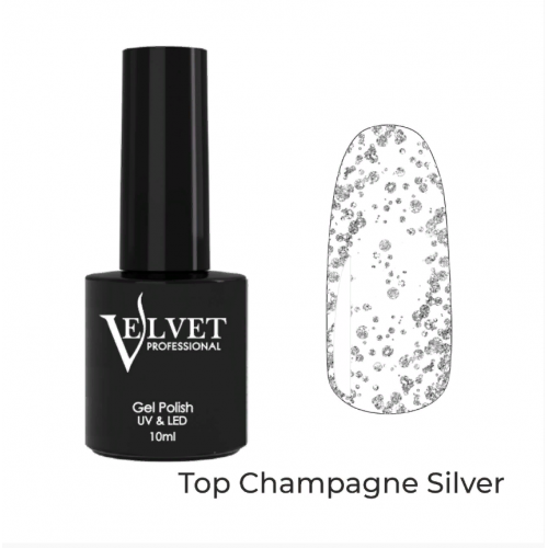 Velvetime, Top Champagne Silver (10 ml) матовый 