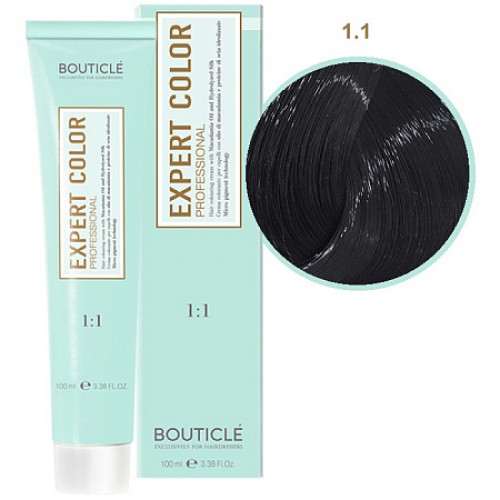 Краска для волос  1/1 ледяной черный Bouticle Expert Color, 100 мл