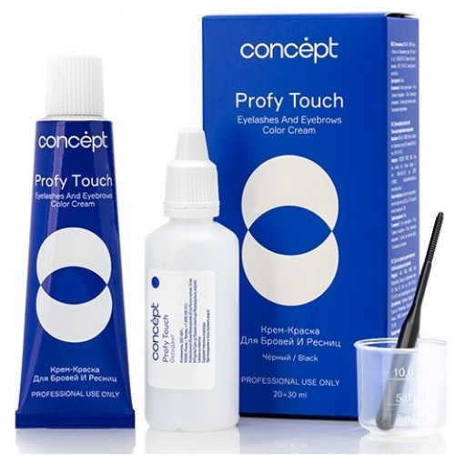 Крем-краска для бровей и ресниц Concept Profy touch Eyelashes Color Cream Черный, 30 мл+20 мл 