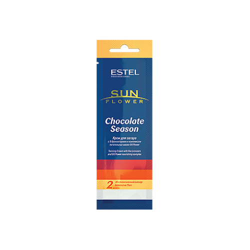 Крем для загара в солярии SUNFLOWER Chocolate Season c 5 бронзаторами и комплексом питательных масел